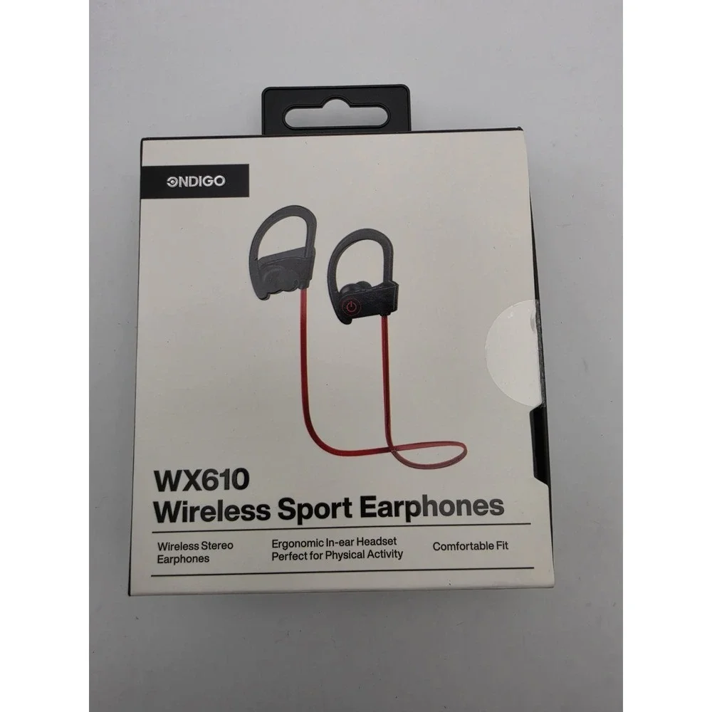 Ondigo WX610 Wireless Bluetooth Sport Earbuds W/Microphone Waterproof Black-Blue